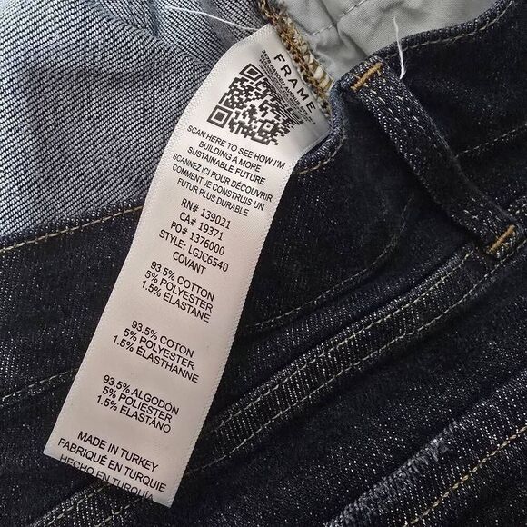 Frame Le Garçon Crop Convant Distressed Straight Leg Jeans - Picture 4 of 4